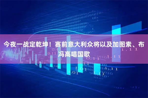 今夜一战定乾坤！赛前意大利众将以及加图索、布冯高唱国歌